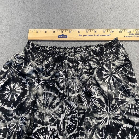 Karen Brooks Pants Womens Black Mid Rise Wide Leg Pockets,Large,USA,Elastic Wais - Picture 4 of 6